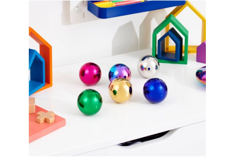 Bola sensorial mirall de color amb so Ø 6 cm