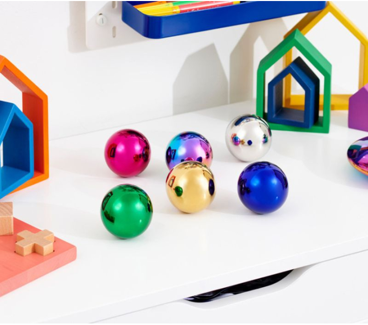 Bola sensorial mirall de color amb so Ø 6 cm
