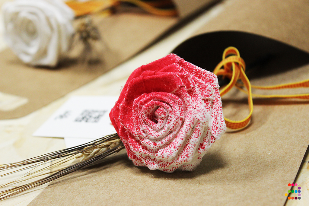 Rosa Origami Plantable - Vermella