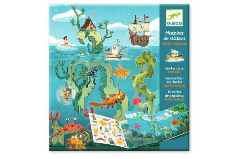 Pegatinas reutilizables Las aventuras el el mar