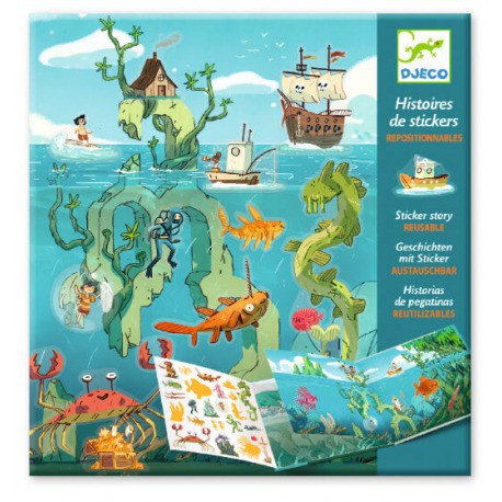 Pegatinas reutilizables Las aventuras el el mar