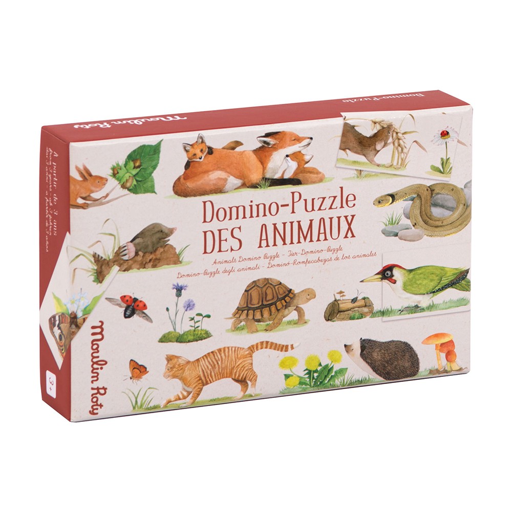 DOMINO-PUZZLE ANIMALES Moulin Rotty
