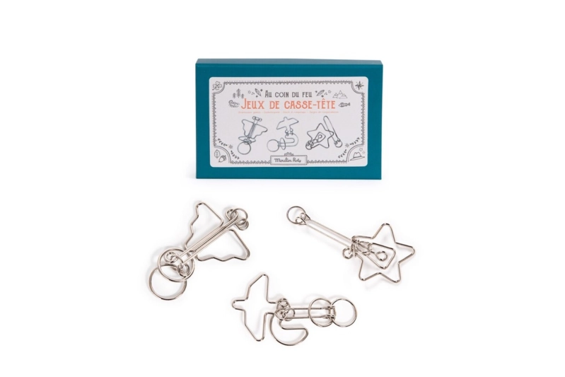 3 rompecabezas metalicos