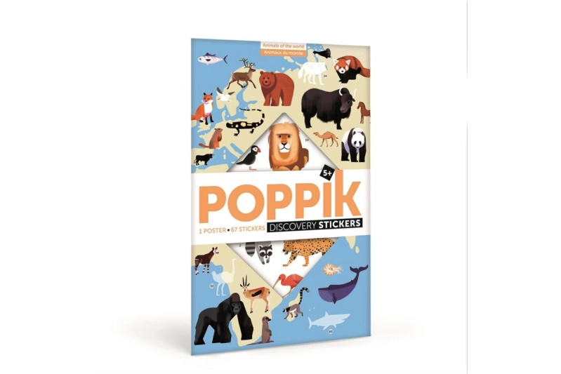 GRAN PÒSTER D'ADHESIUS ANIMALS DEL MÓN