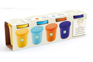 4 pots de plastilina natura