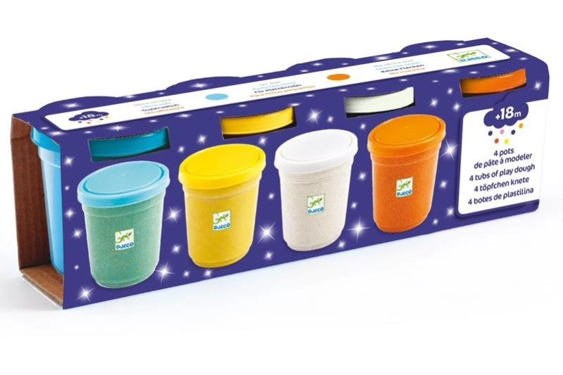 4 POTS DE PLASTILINA PURPURINA