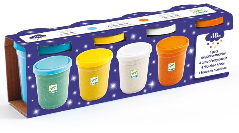 4 POTS DE PLASTILINA PURPURINA