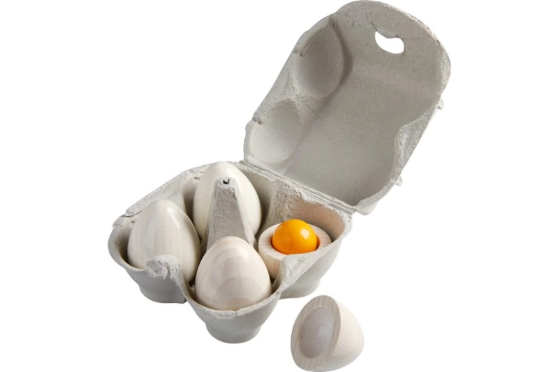 4 HUEVOS DE MADERA