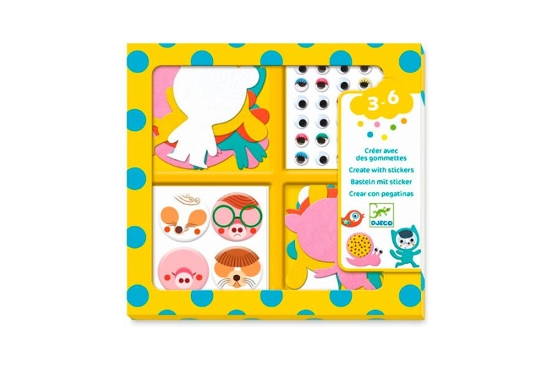 Crear con pegatinas me gustan los animales