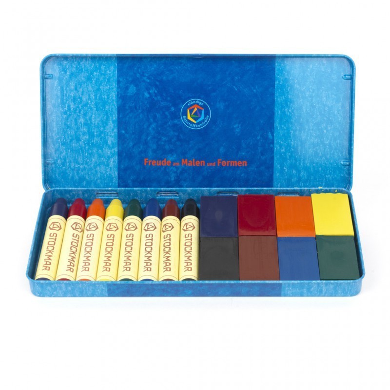 8 BLOQUES Y 8 CERAS PARA PINTAR STOCKMAR