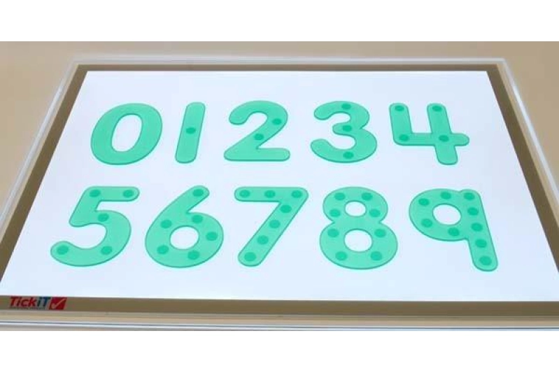 Números de silicona amb punts