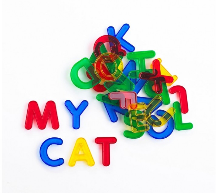 Pack de letras transparentes mayúsculas