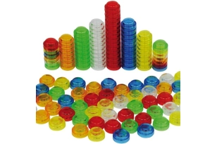 500 botons translúcids de colors