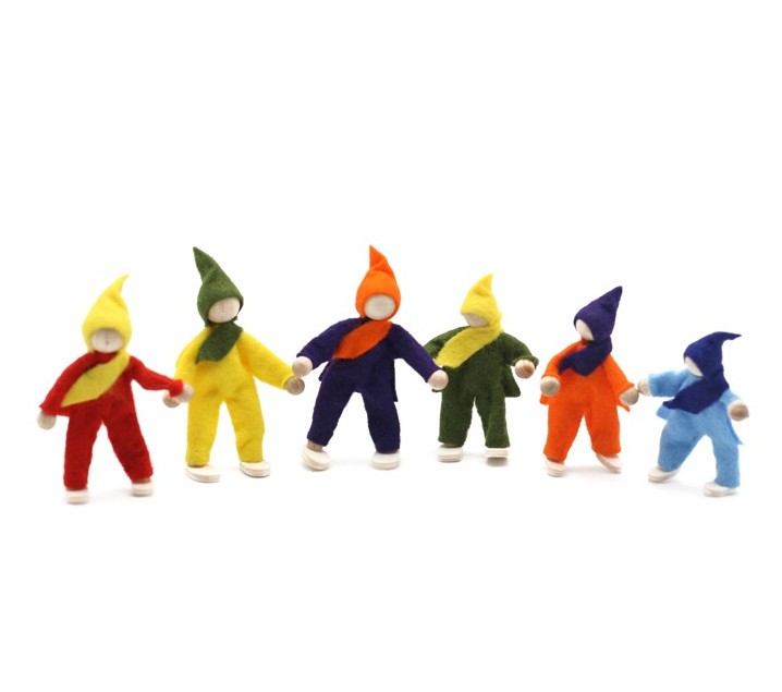 Muñecos de fieltro flexibles (6 unidades)