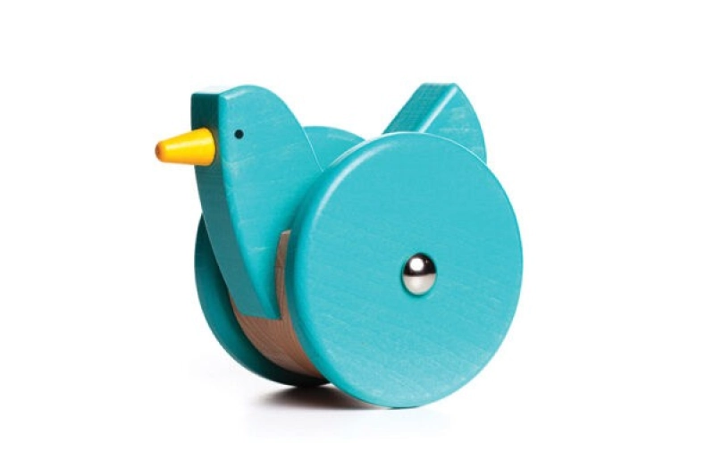 GALLINA AMB RODES BLAU TURQUESA