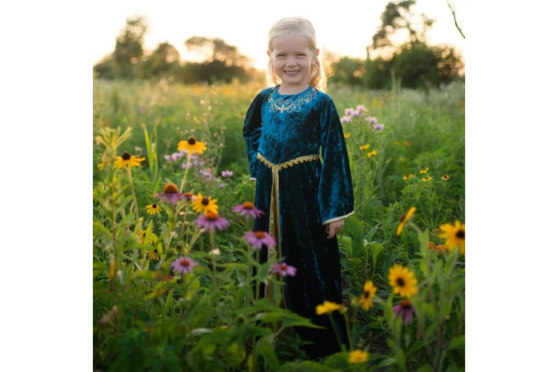Vestido de Lady Guinevere Turquesa T. 7-8 años