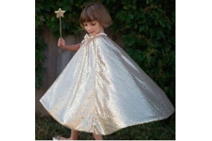 Capa de lentejuelas doradas – Talla 5-6 años
