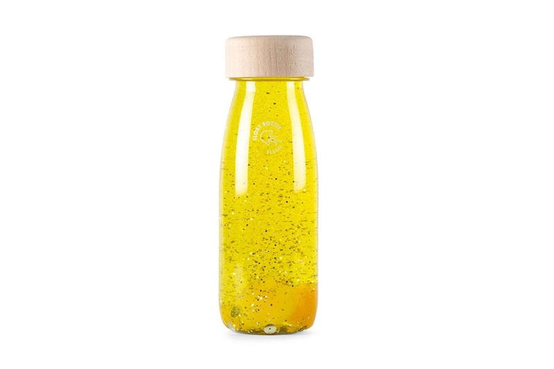 Botella sensorial float bottle yellow
