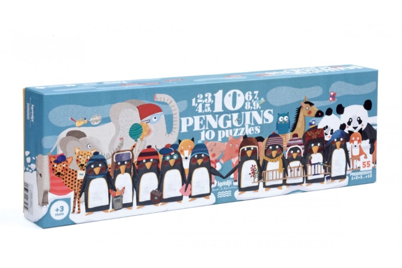 Rompecabezas 10 pingüinos