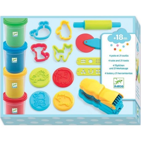 4 pots de plastilina amb accessoris