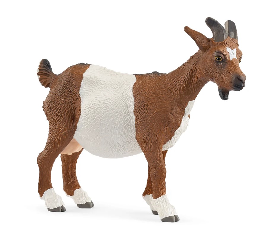 Cabra blanco y marrón Schleich