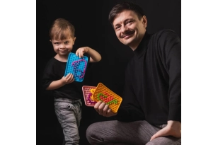 Panell sensorial Wiggly Toy - Groc