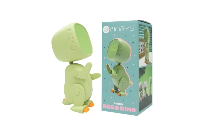 Mary's rellotge despertador robo-dino verd