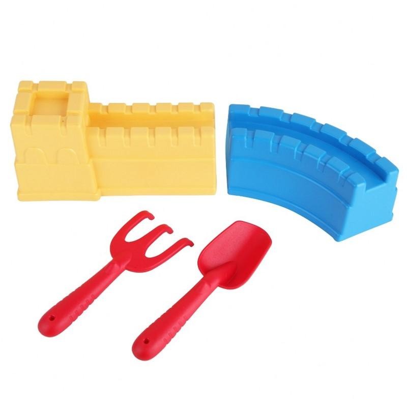 Set de playa con pala, rastrillo y castillo