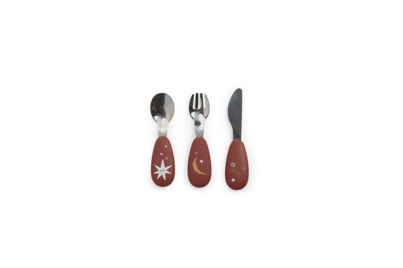 Cubiertos de acero inoxidable y silicona Après la Pluie