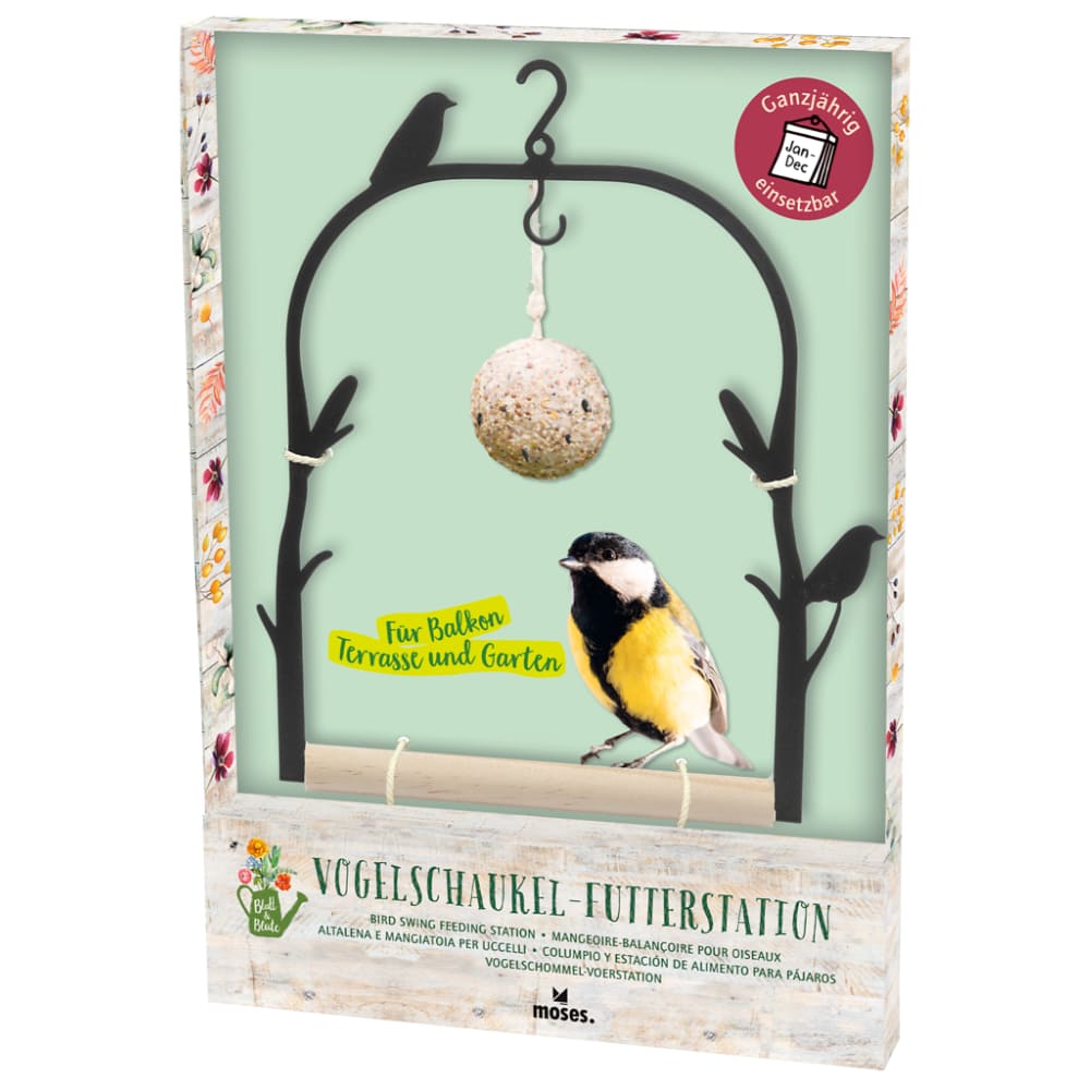 Columpio y comedero de pájaros