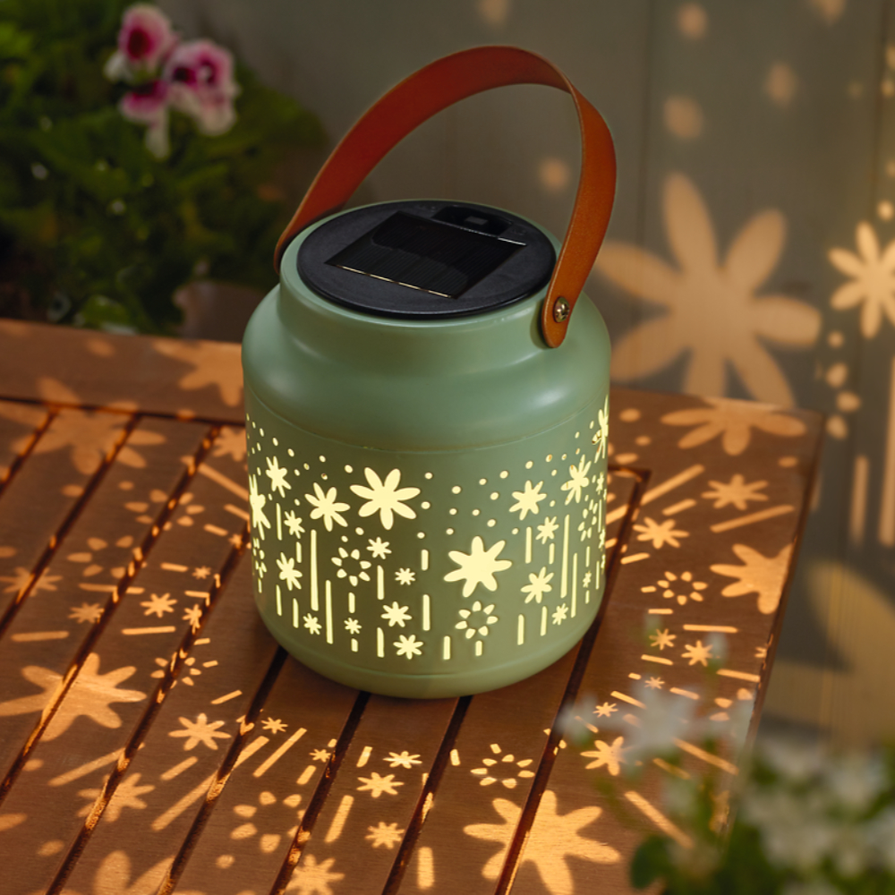 Lámpara solar y sombras