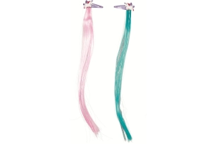 Clips unicornio con tiras brillantes