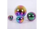 4 bolas de colores espejo con diferentes medidas