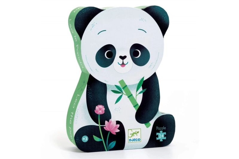Puzle silueta Leo el panda 24 peces
