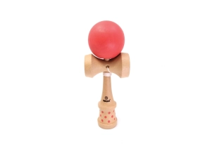 Kendama roja de fusta