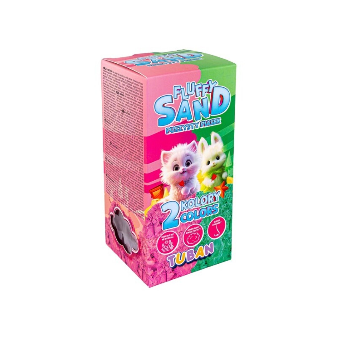 Conjunt Fluffy sorra rosa i verda 2 x 70g