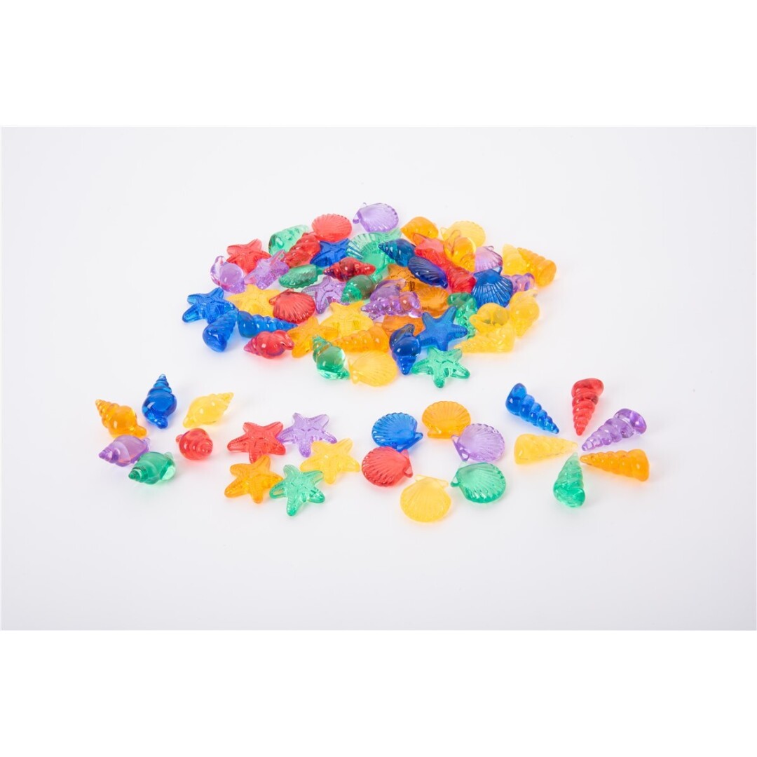 Conjunt de 72 petxines translúcides de colors