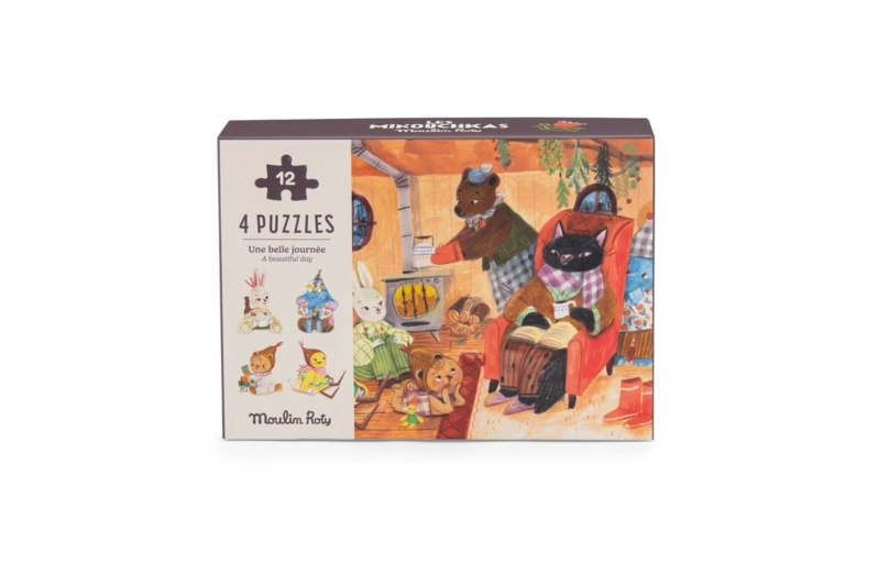 4 mini puzzles Un bonito día