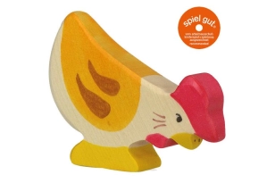 Gallo picoteando Holztiger