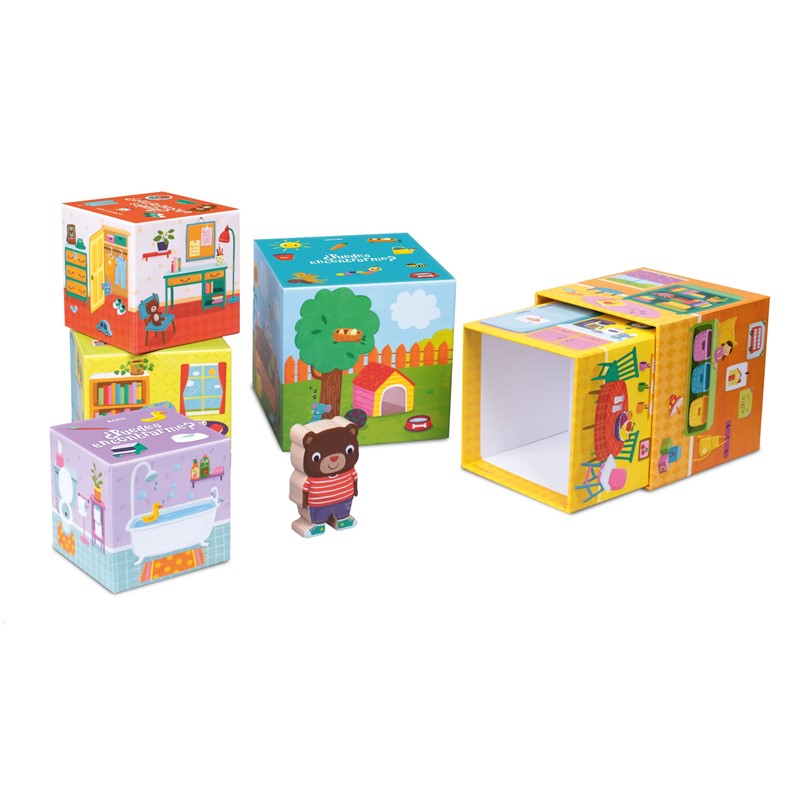 ¿Dónde está el oso? Cubos apilables