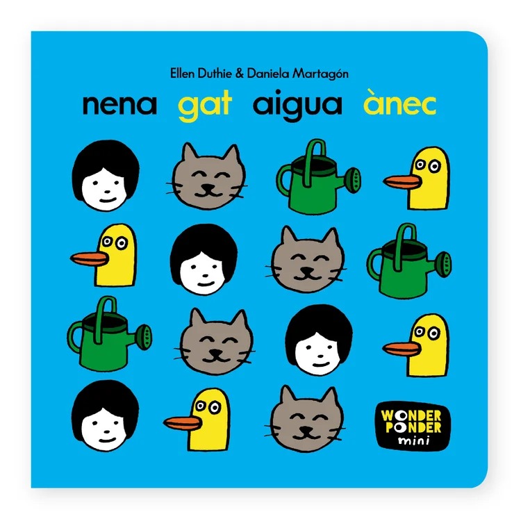 Nena gat aigua ànec