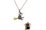 Set de collar de bruja y anillo de gato negro  Halloween