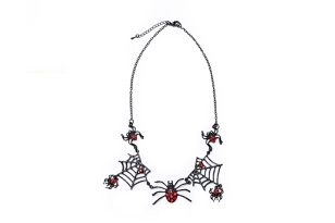 Collaret d'aranyes roges de Haloween