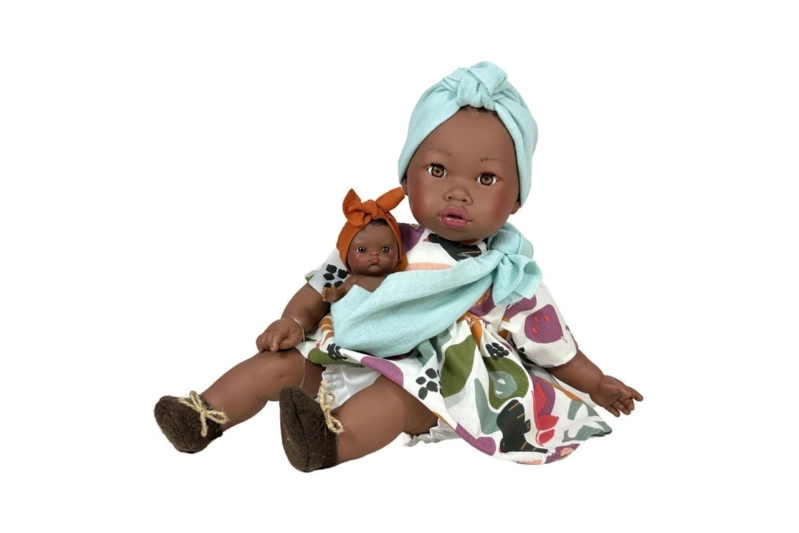 Muñeca Alika con el bebé floral 40cm