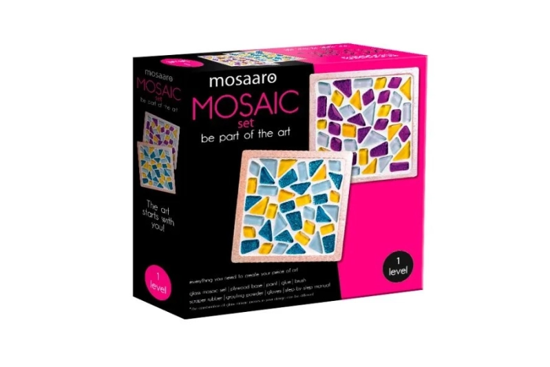 Kit de 2 posavasos quadrats – mosaic de vidre