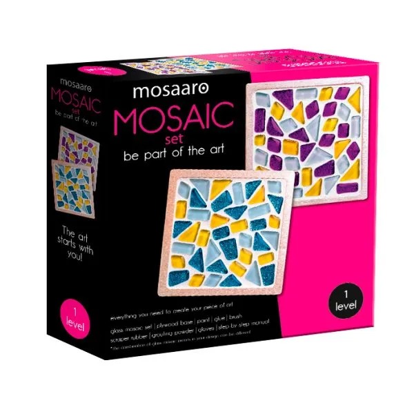 Kit de 2 posavasos quadrats – mosaic de vidre