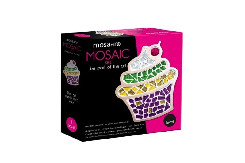Kit de creatividad “Cupcake” – mosaico de vidrio