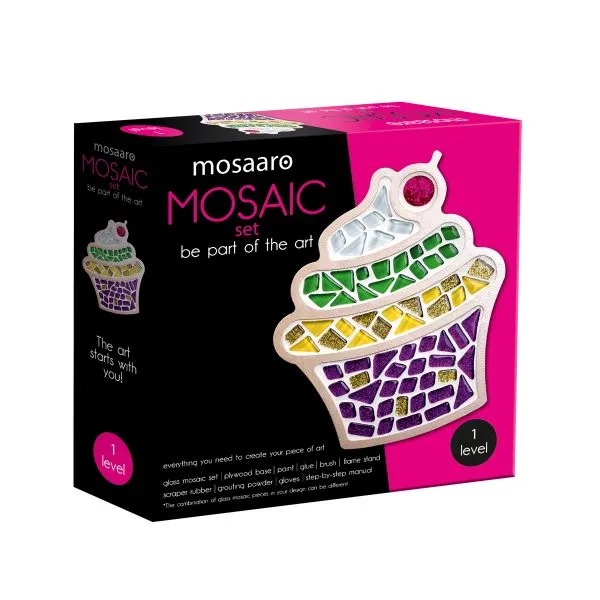 Kit de creatividad “Cupcake” – mosaico de vidrio