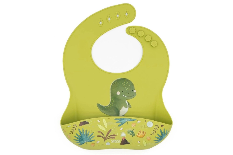 Babero de silicona Dinosaurio