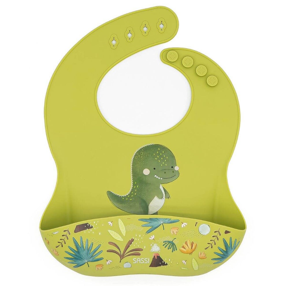 Babero de silicona Dinosaurio